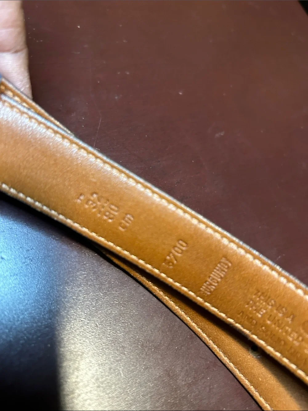 Vintage Coach Burgundy Belt